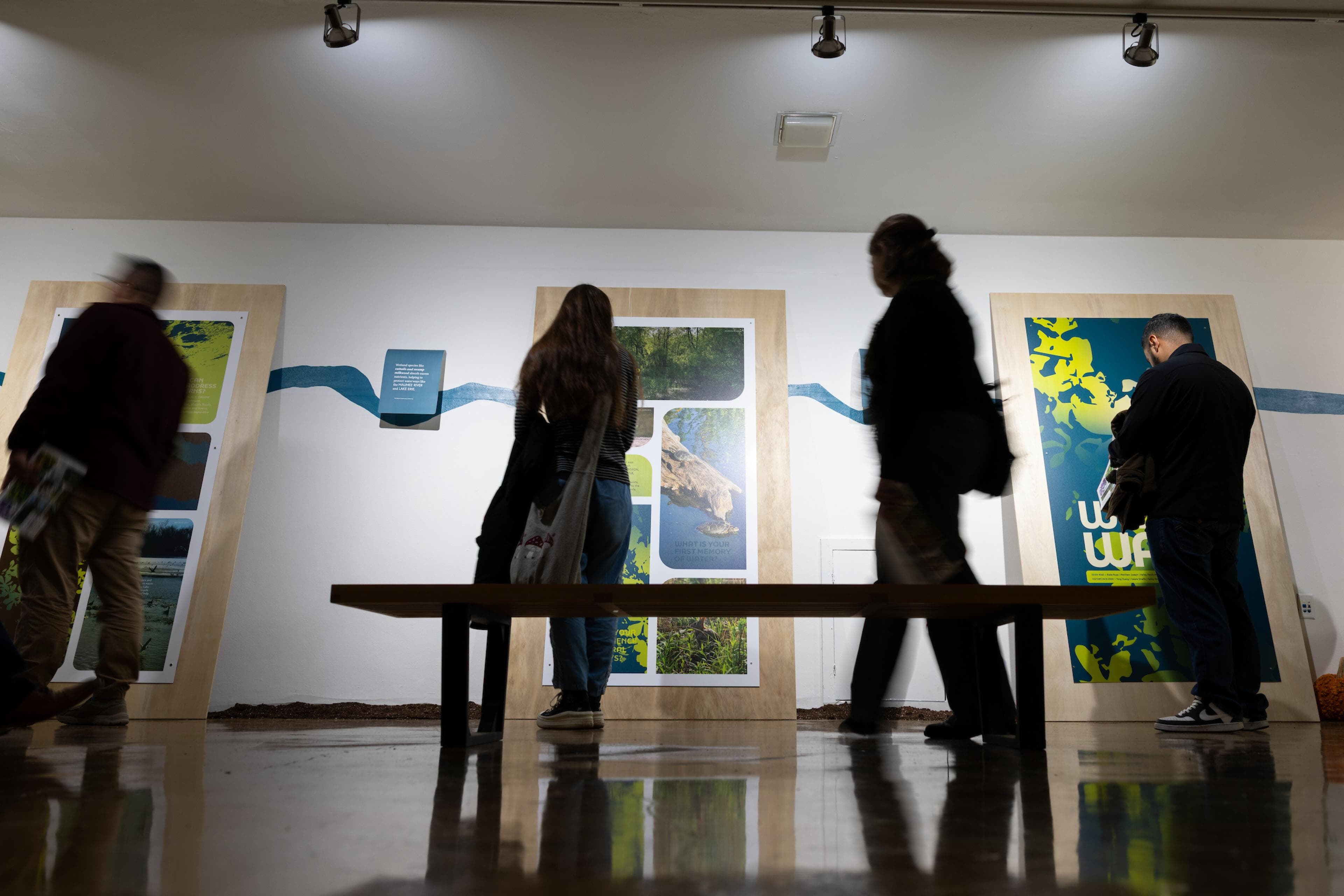 People attend exhibit at BGSU