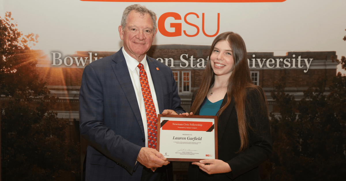 Newman Civic Fellowship selects BGSU student for 12th straight year