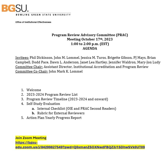 April 2023 PRAC Meeting