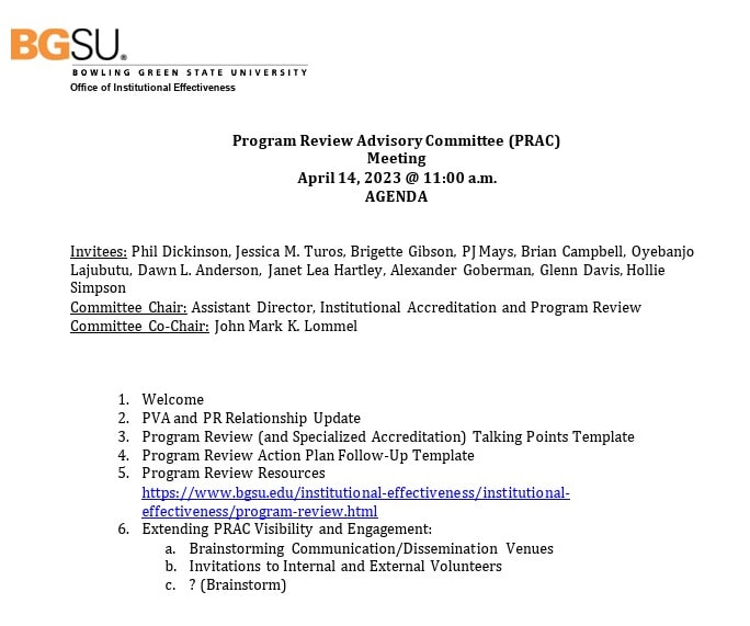 October 2023 PRAC Meeting