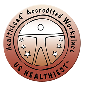 HealthLead Accredited Workplace US Healthiest Bronze Logo