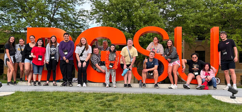 Clark Summer Program Students and Staff at the BGSU sign! 