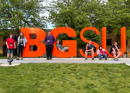 Clark Summer Program Students in front of the BGSU sign! 