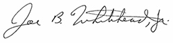 Joe B. Whitehead Signature